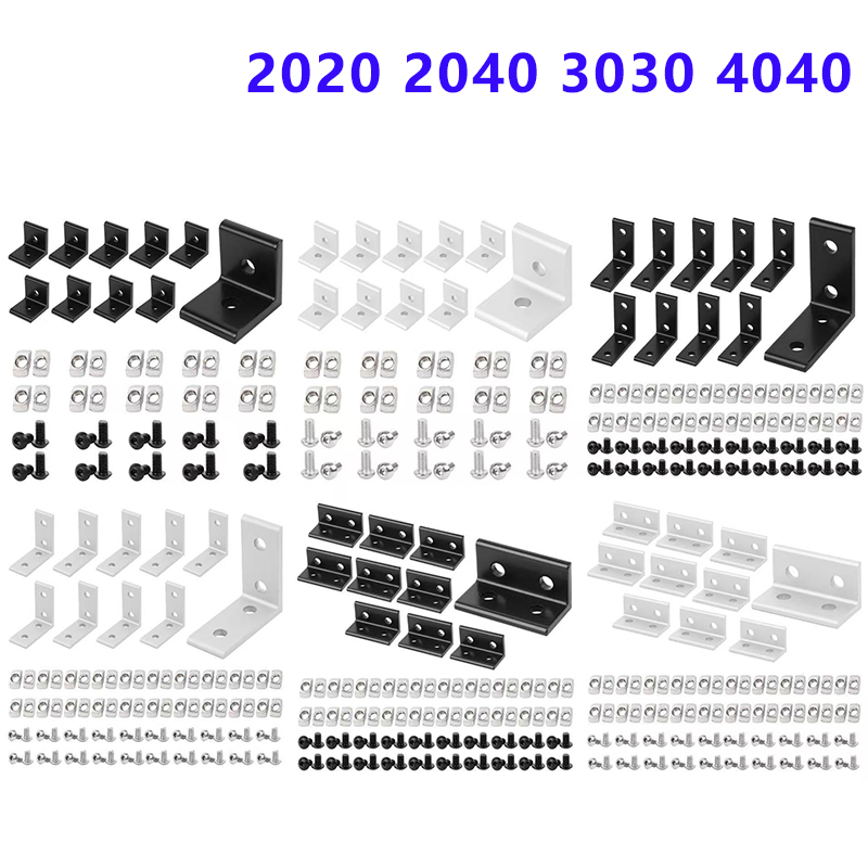 Aluminum T-Slot Profile - 10 szt. wsporników kątowych 2020 2040