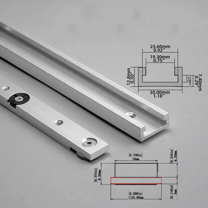 Aluminum T-Slot Profile - 2-częściowy zestaw prowadnic T-Track i prowadnic