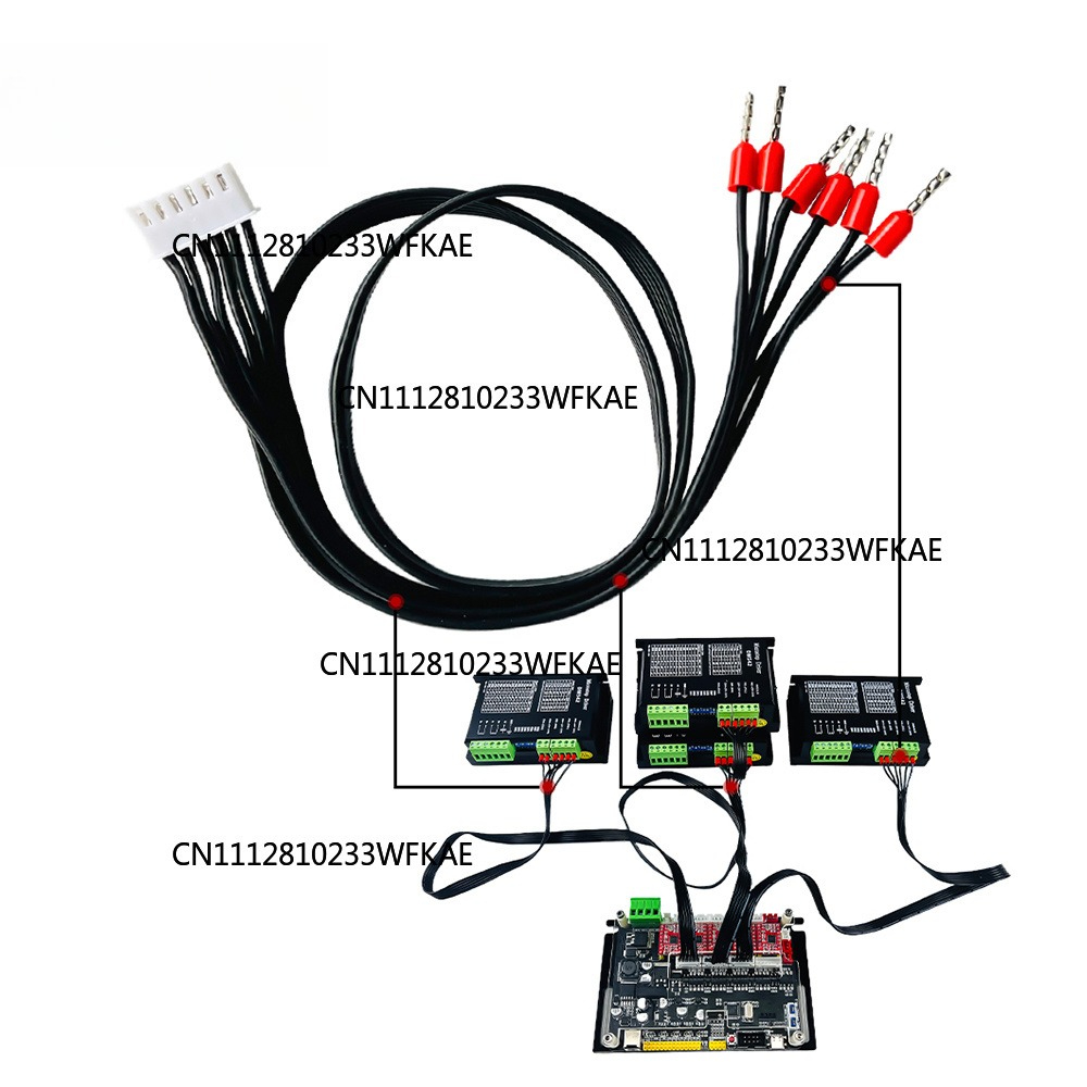 Controller Grbl Board - Silnik krokowy steruje 6-pinowym kablem połączeniowym,