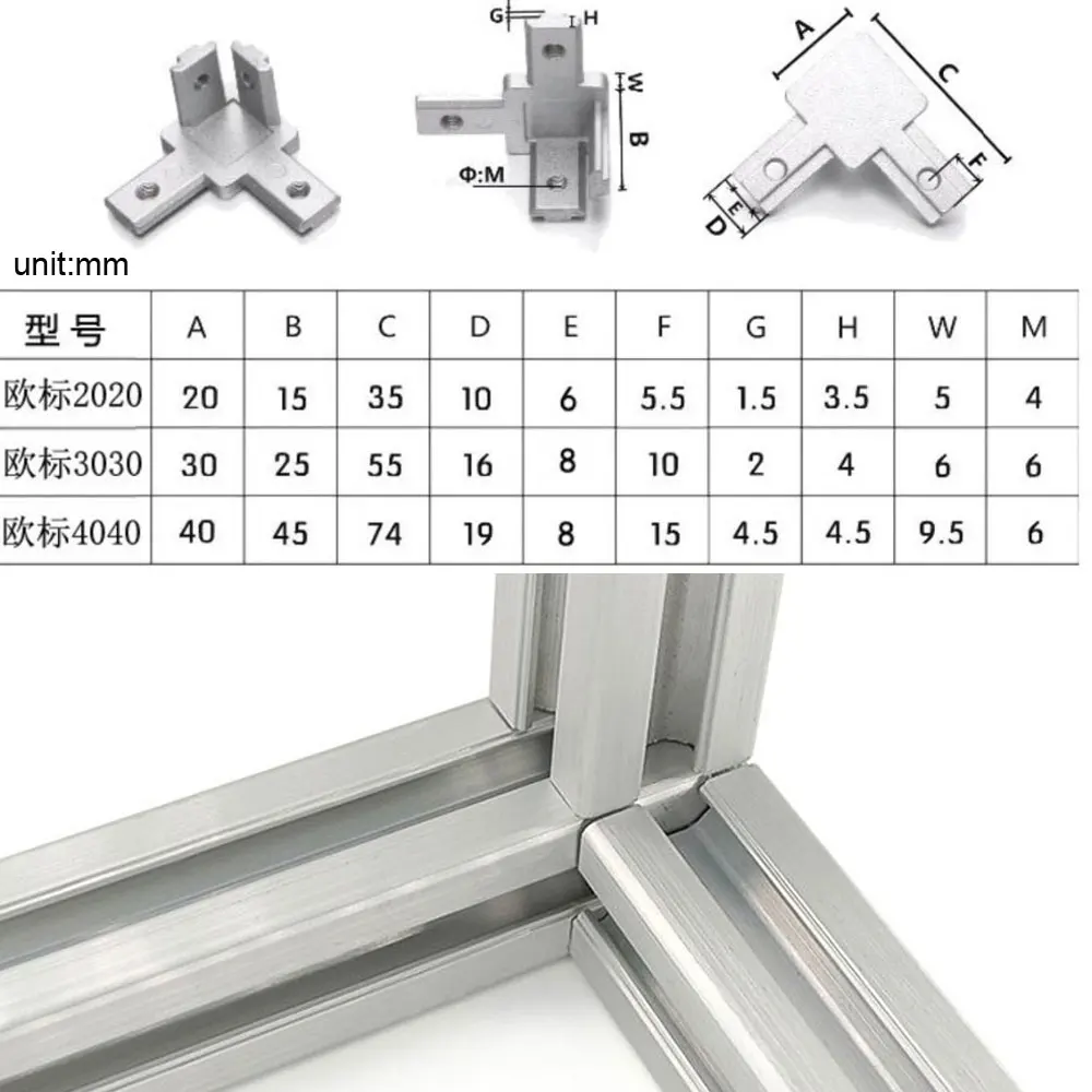 10 szt. Złączka narożna 3-droż – Aluminum T-Slot Profile recenzja i cena