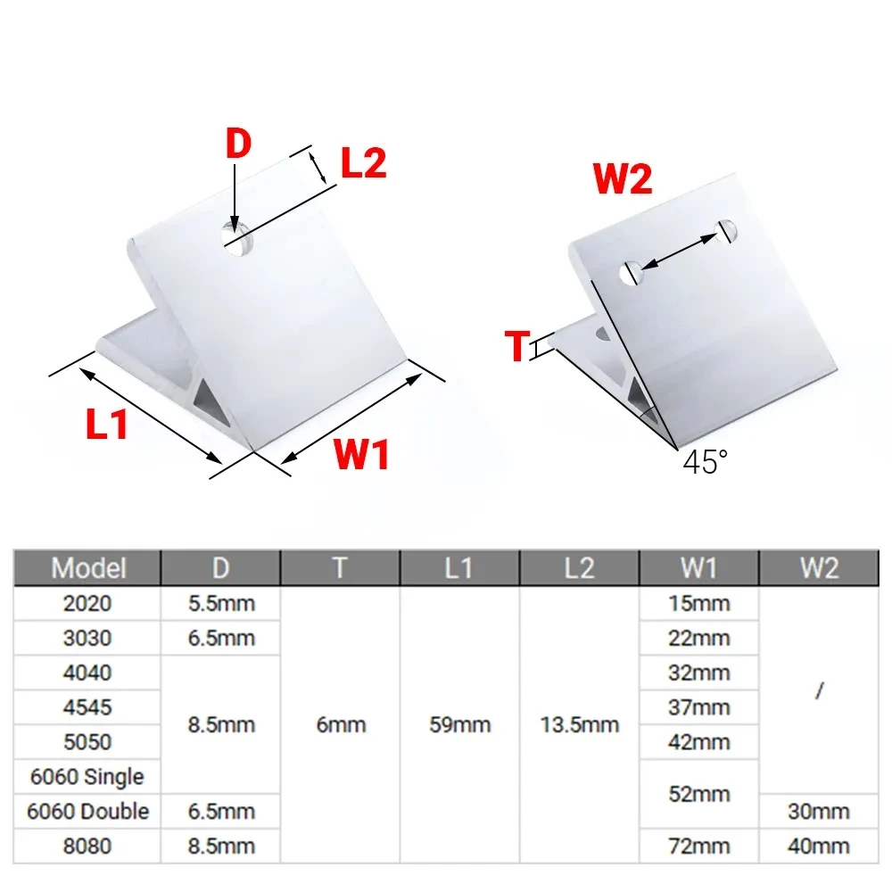 4 szt. Kątownik 45 stopni do p – Aluminum T-Slot Profile recenzja i cena