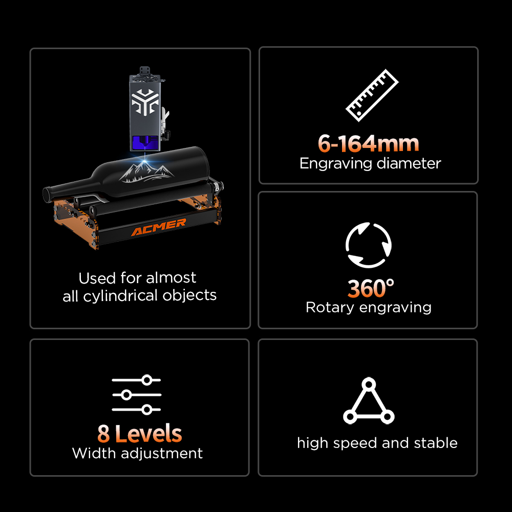 ACMER M3 Laserowy wałek obroto – Industrial Laser Engraving Machine recenzja i cena