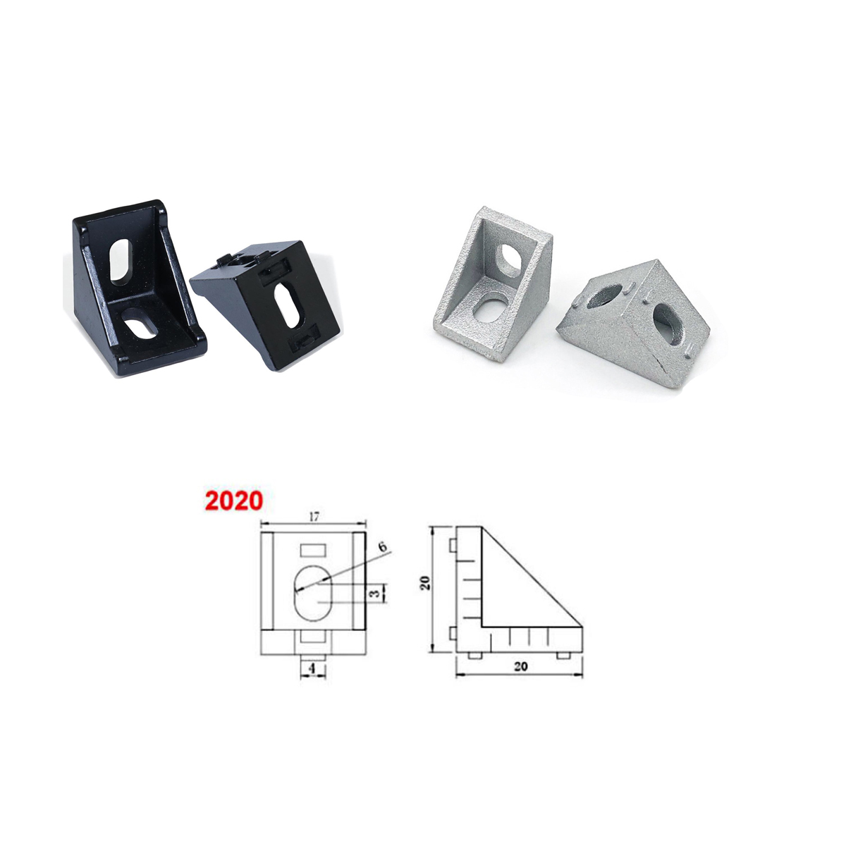 100 szt. 2020 zestaw złączy pr – Aluminum T-Slot Profile recenzja i cena