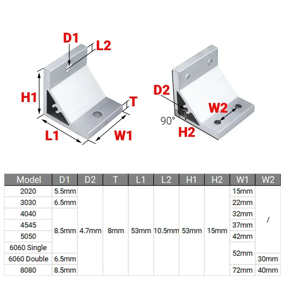 4 szt. Kątownik 90 stopni do p – Aluminum T-Slot Profile recenzja i cena