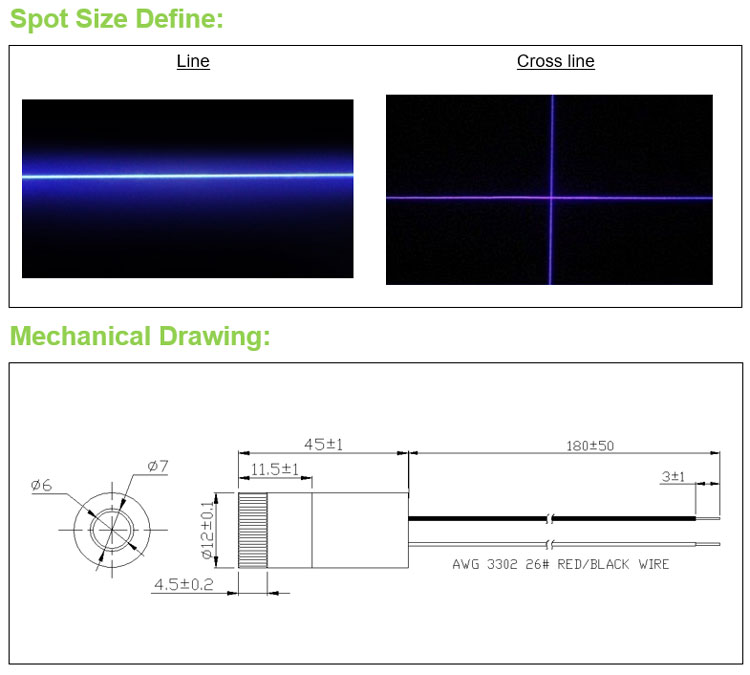 Moduł lasera fioletowo-niebies – Industrial Laser Line Module recenzja i cena